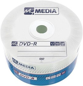 Фото 1/2 Носители информации DVD-R MyMedia 4.7Gb 16x Pack wrap (50шт/уп) (69200)