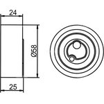 GT80320, Ролик натяжителя ремня ГРМ