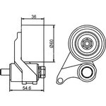 GT90110, Ролик натяжителя ремня ГРМ