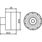 GT90160, Ролик натяжной ремня ГРМ