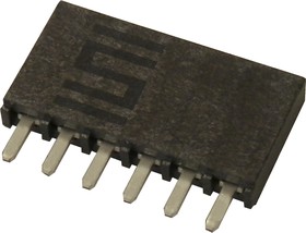 4320-01074-0, DMS Series Straight Through Hole Mount PCB Socket, 6-Contact, 1-Row, Solder Termination