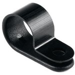 H2P-PA66HS-BK (100), Cable Clamp, 5mm, Polyamide 6.6, Black, Screw