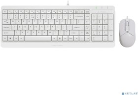 Фото 1/10 Комплект (клавиатура+мышь) A4TECH Fstyler F1512, USB, проводной, белый [f1512 white]