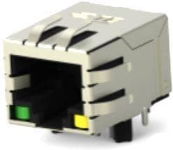 5-2337992-4, Modular Connectors / Ethernet Connectors RJ45 JACK MAG. POE 10/100 LED 1X1