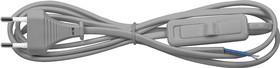 Фото 1/3 Сетевой шнур с выключателем, 230V 1.9м серый, KF-HK-1 23049