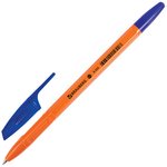 Ручка шариковая BRAUBERG "X-333 Orange", СИНЯЯ, корпус оранжевый, узел 0,7 мм ...