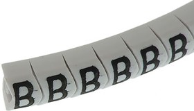 Фото 1/2 901-10583 909-3109-PVC, HGDC Slide On Cable Markers, Black on White, Pre-printed "B", 2 5mm Cable