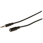 CAGB22050BK10, Audio Cable, Stereo, 3.5 mm Jack Plug - 3.5 mm Jack Socket, 1m