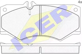 140405, Колодки дисковые передние MERCEDES-BENZ: 207D-510D 77-94, VW LT 28-35 88-96