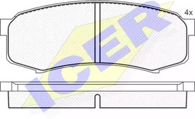 141027, Колодки тормозные Toyota Land Cruiser 80 =GDB1182=GDB3110=GDB3280 ICER