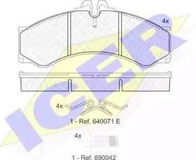 141126204, Колодки тормозные MB Sprinter =GDB1288 ICER