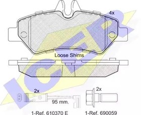 141787, Колодки дисковые задние MERCEDES-BENZ: SPRINTER 209CDI-324CDI, VW CRAFTER 30/35 2.5TDI 06