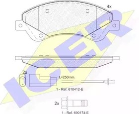 141792, 141792_колодки дисковые передние!\ Ford Transit/Tourneo Connect 2.2TDCi 06