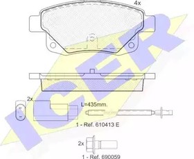 141794, Колодки дисковые задние FORD TRANSIT/TOURNEO CONNECT 2.2TDCI/2.4TDCI/2.3 16V 06