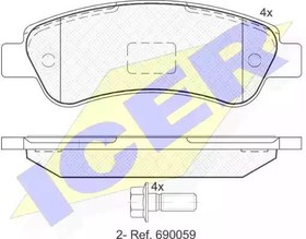 141804, Колодки дисковые задние CITROEN JUMPER 2.2HDI 06