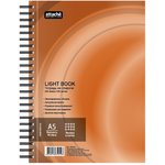 Business notebook 100L,CL,A5,LightBook, spiral,orange region,white block 70g/m