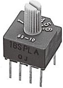 Фото 1/2 SS-10-15SP-LE, Rotary Switches dip rotary selector 1 pole,5 cont.,shorting,top adj,knob