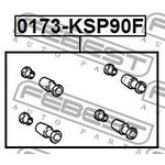 0173-KSP90F, Пыльник направляющей суппорта тормозного переднего комплект (на обе ...