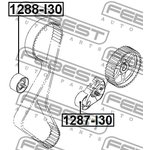 1287-I30, Ролик натяжителя ремня грм комплект