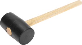 Фото 1/4 KR-12-8145, Киянка резиновая 910 г, черная резина, деревянная рукоятка