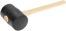 Фото 1/4 KR-12-8146, Киянка резиновая 1130 г, черная резина, деревянная рукоятка