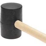 KR-12-8146, Киянка резиновая 1130 г, черная резина, деревянная рукоятка