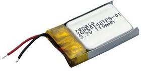 ICP501421PS-01, ICP Rechargeable Battery Pack, Li-Po, 3.7V, 115mAh