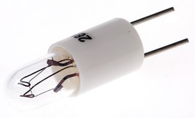 Bi-Pin Indicator Light, Clear, 28 V, 40 mA, 20000h