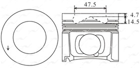 PN-50271, PN-50271 поршень 0.50 BMW 3.0CDI N57D30ABC