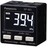 DP-001, Pressure Sensor, -1bar Min, 1bar Max, NPN-NO/NC Output, Relative Reading