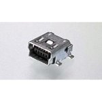 1-1734035-1, USB Connectors 5P MINI TYPE B RECPT SMT W/O POSTS