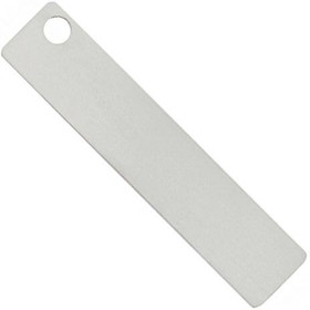 MT350-C316, Marker tag, one hole, 316 Stainless Steel, rectangle, 3.50" x .75".