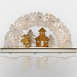 504-021, Деревянная фигурка с подсветкой Рождественская сказка 44,5x6x24 см