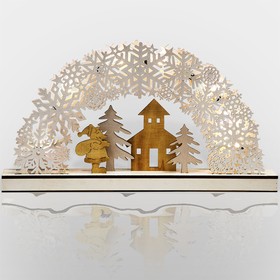 Фото 1/10 504-021, Деревянная фигурка с подсветкой Рождественская сказка 44,5x6x24 см