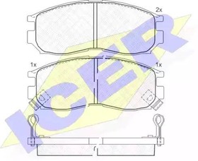 180771, 180771_колодки дисковые передние !\ Mitsubishi Galant 1.8-2.0TD 87-96/Space Wagon 91-98