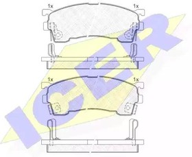 180971, Колодки дисковые передние MAZDA 626 1.8-2.5/2.0D/XEDOS6 1.6 16V/2.0 92