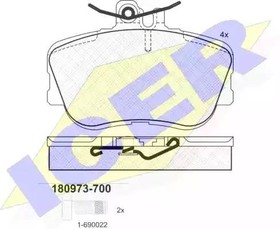 180973700, 180973-700_колодки дисковые передние !\ MB W202 1.8-2.8/2.0D-2.5TD 93