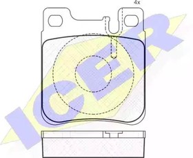 180976, Колодки дисковые задние MERCEDES-BENZ: W140 91 /W202 94 /W210 97 /W220 2.8/3.2 98