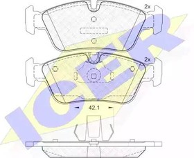 181295, Колодки тормозные BMW E46 передние =GDB1348 ICER