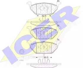 181349, Колодки тормозные Audi A3; VW Bora, Golf IV с датчиками =GDB1386=GDB1422=GDB1397 ICER