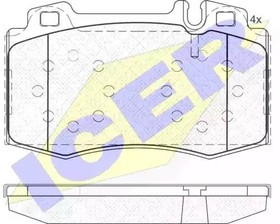 181389, Колодки дисковые передние MERCEDES-BENZ: W163 3.5-5.0/4.0CDI/W220 2.8-6.0/3.2CDI 98