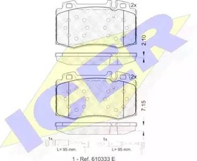 181389203, Колодки дисковые передние MERCEDES-BENZ: W220/W211 02 #