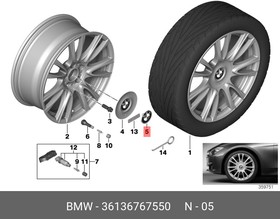 Фото 1/2 Эмблема самоклеющаяся для колесного диска BMW /D=64,5mm 36 13 6 767 550