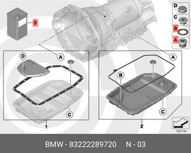 83222289720, Масло трансмиссионное ATF BMW Синтетическое 1 л.