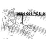 0884-001-PCS10, 0884-001-PCS10_шпилька!\ Mazda Familia VAN 97-03