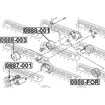 0887001, Ролик натяжной приводного ремня SUBARU IMPREZA G11 00-07