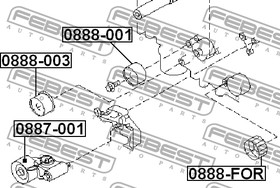 Фото 1/5 0887001, Ролик натяжной приводного ремня SUBARU IMPREZA G11 00-07