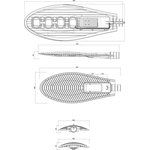 Уличный светильник ЭРА SPP-5-200-5K-W 200Вт 5000К 22000лм IP65 КСС Ш-aб IC-COB ...