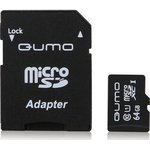 Флэш карта MicroSDHC 64Gb QUMO QM64GMICSDXC10U1 {MicroSDXC Class 10 UHS-I ...