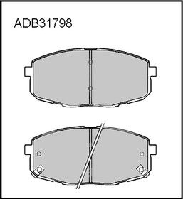 ADB31798, Колодки тормозные дисковые | перед |